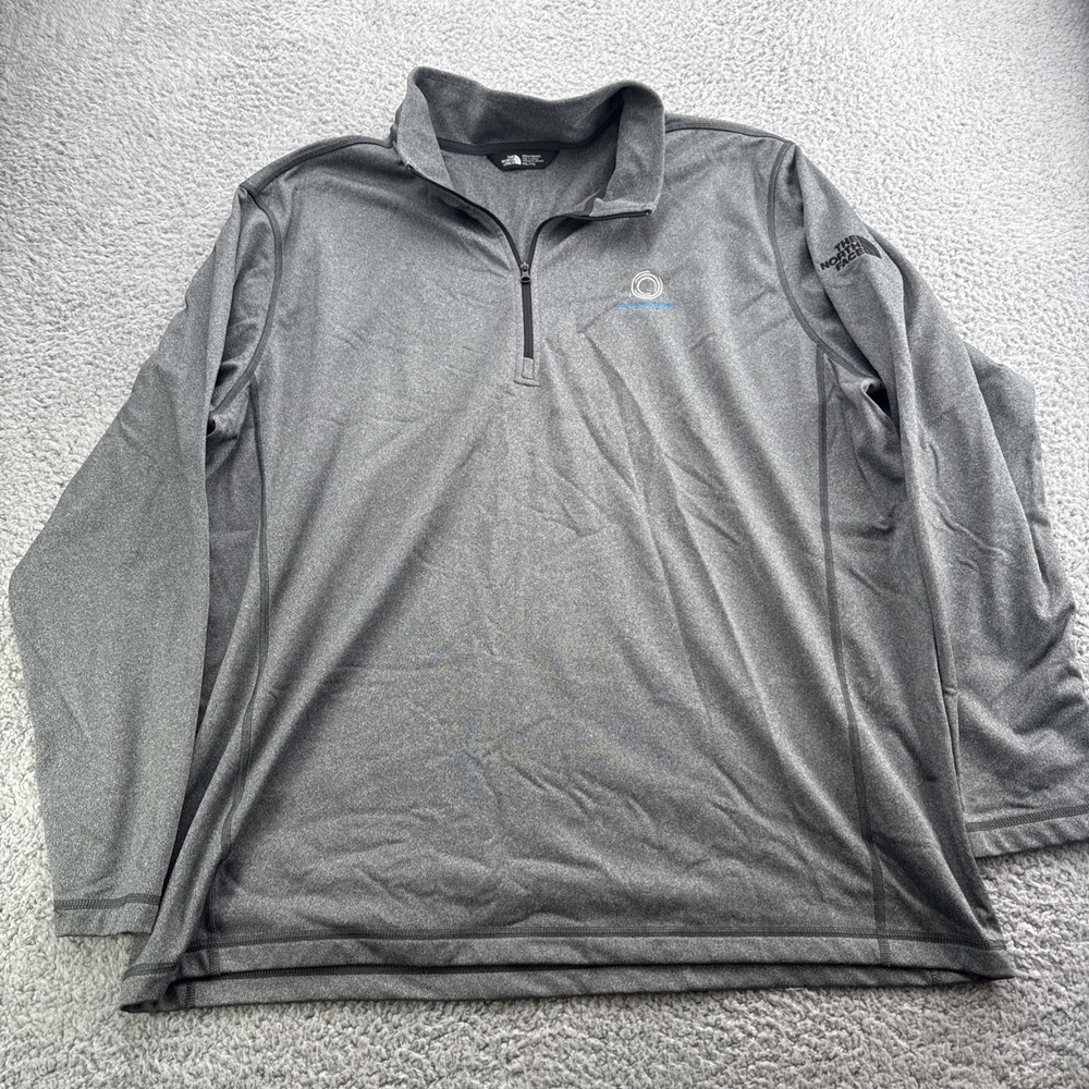 The North Face Fleece 1/4 Zip Pullover Mens 2XL XXL Gray Performance Midweight
